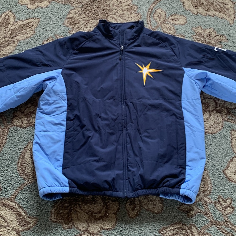 TAMPA BAY RAYS Majestic Men’s Size Large Coat - Picture 2 of 8